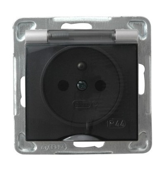 OSPEL IMPRESJA GPH-1YZ/m/18/d Gniazdo bryzgoszczelne z/u IP-44 srebro