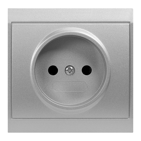 Gniazdo pojedyncze p/t 2P Luna, 16A, 250V, PT-15L, srebrny