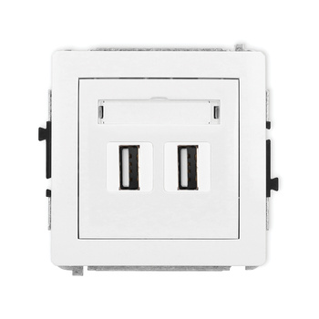 KARLIK DECO DGUSB-2  Gniazdo podwójne 2xUSB A-A 2.0