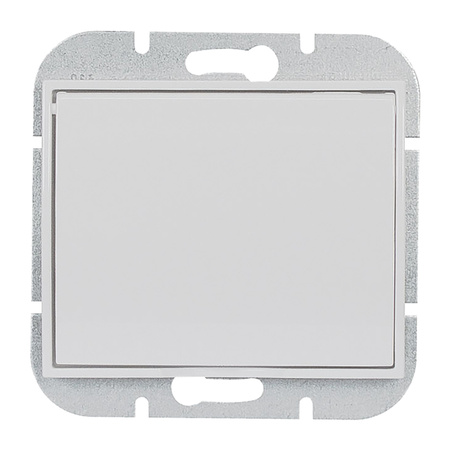 Gniazdo pojedyncze p/t 2P+Z Schuko bryzgoszczelne z klapką Onyx, 16A, 250V, PT-17OH, biały