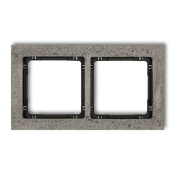 KARLIK DECO 28-12-DRB-2 Ramka uniwersalna podwójna - beton (ramka: ciemnoszary; spód: czarny)