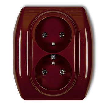 KARLIK TREND 4GP-2z Gniazdo podwójne z uziemieniem 2x(2P+Z) (bez przesłon torów prądowych)