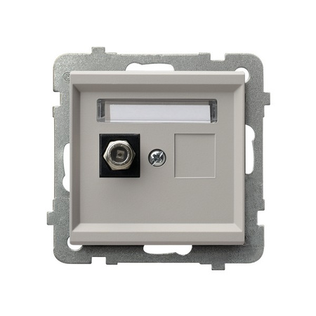 OSPEL SONATA GPA-1RF/m/82 Gniazdo antenowe typu F pojedyncze kaszmir