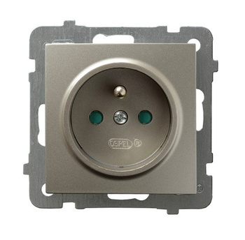 OSPEL AS GP-1GZP/m/45 Gniazdo pojedyncze z uziemieniem z przesłonami