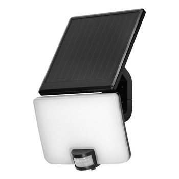 SOLIS LED 10W,  naświetlacz solarny z czujnikiem ruchu PIR, 1200lm, IP54, 4000K, 3000 mAh, czarny