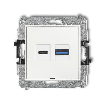 KARLIK MINI MCUSBBO-8  Ładowarka USB podwójna  USB C + USB A