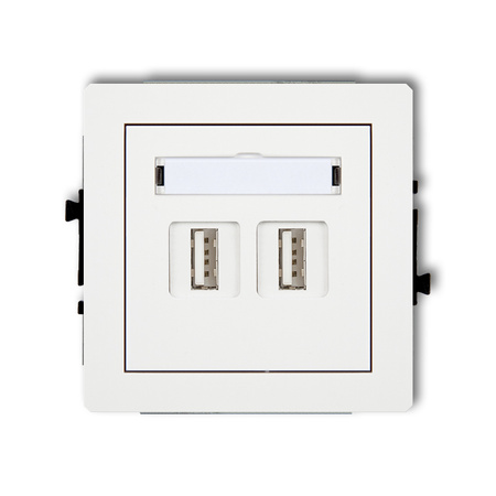KARLIK DECO 25DGUSB-6  Gniazdo podwójne 2xUSB A-A 3.0