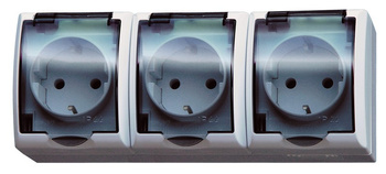 OSPEL FALA GNH-3HS/00/d Gniazdo potrójne bryzgoszczelne schuko