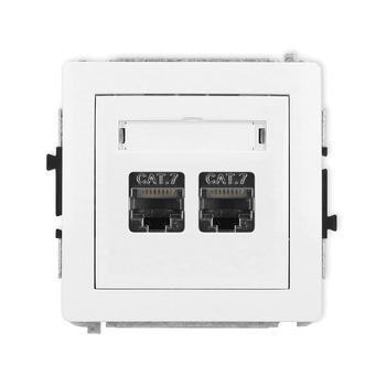 KARLIK DECO 25DGK-10  Gniazdo komputerowe podwójne 2xRJ45