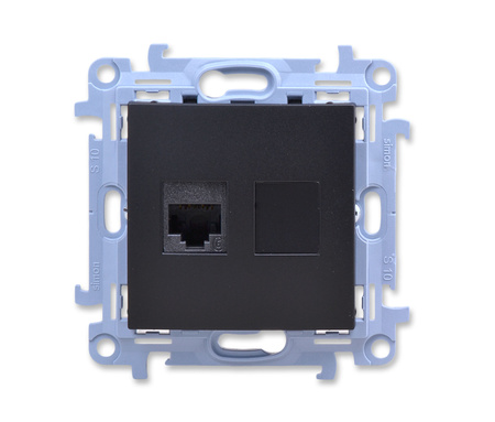Kontakt Simon 10 c61.01/49 gniazdo komputerowe pojedyncze rj45 kat. 6e