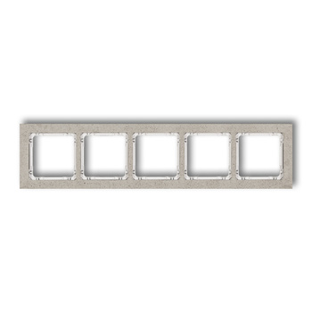 KARLIK DECO 27-0-DRB-5 Ramka uniwersalna pięciokrotna - beton (ramka: jasnoszara; spód: biały)