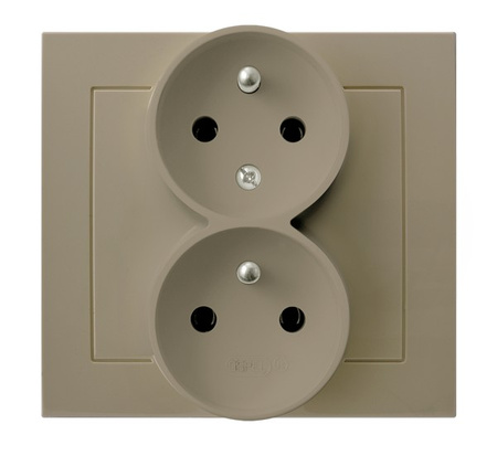 OSPEL KIER GP-2WC/01 Gniazdo podwójne z/u z funkcją niezamienności faz
