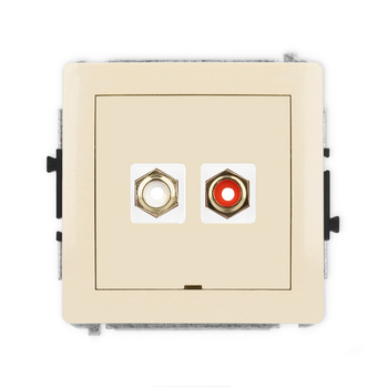 KARLIK DECO 1DGRCABO-2  Gniazdo podwójne RCA