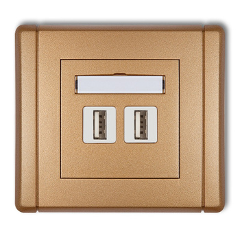 KARLIK FLEXI 8FGUSB-2  Gniazdo podwójne 2xUSB A-A 2.0