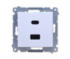 Kontakt Simon 55 tec2ca.01/111 ładowarka usb podwójna typ a+c