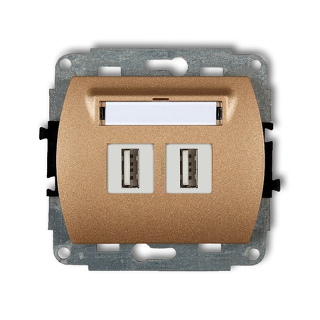 KARLIK TREND 8GUSB-2  Gniazdo podwójne 2xUSB A-A 2.0