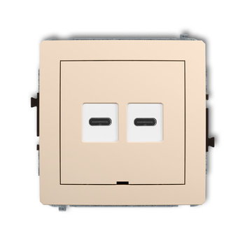 KARLIK DECO 1DCUSBBO-7  Ładowarka USB podwójna  2xUSB C