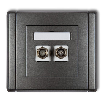 KARLIK FLEXI 11FGF-2.1  Gniazdo antenowe podwójne typu F (SAT) pozłacane