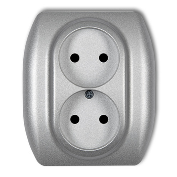 KARLIK TREND 7GP-2p  Gniazdo podwójne bez uziemienia 2x2P (przesłony torów prądowych)