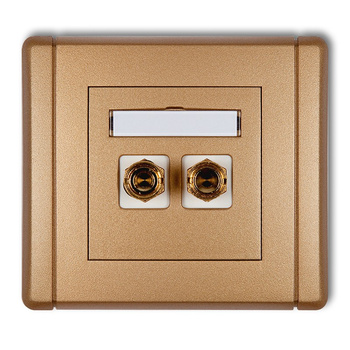 KARLIK FLEXI 8FGG-3  Gniazdo głośnikowe pojedyncze (typu banan - czerwony i czarny