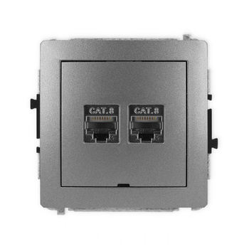 KARLIK DECO 11DGKBO-12  Gniazdo komputerowe podwójne 2xRJ45
