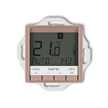 KARLIK MINI 62MRT-3.1 Mechanizm uniwersalnego elektronicznego tygodniowego regulatora temperatury (podświetlenie białe)