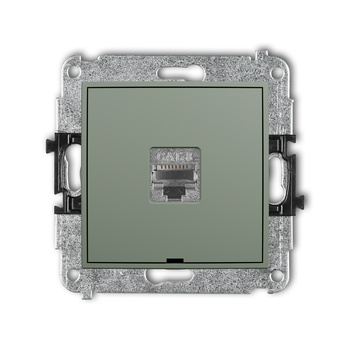 KARLIK MINI 61MGKBO-11 Mechanizm gniazda komputerowego pojedynczego 1xRJ45, kat. 8, ekranowany, 8-stykowy, bez pola opisowego