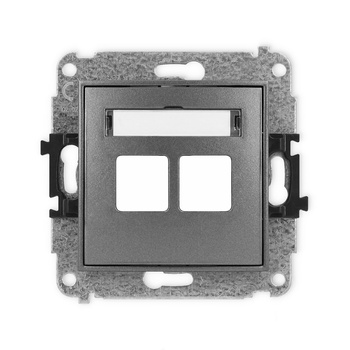 KARLIK MINI 11MGM-2P  Gniazdo multimedialne podwójnego bez modułu (standard Keystone)