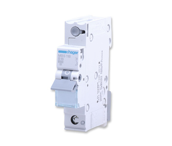 HAGER MBS116 Wyłącznik nadprądowy Icn=6000A 1P B 16A QuickConnect