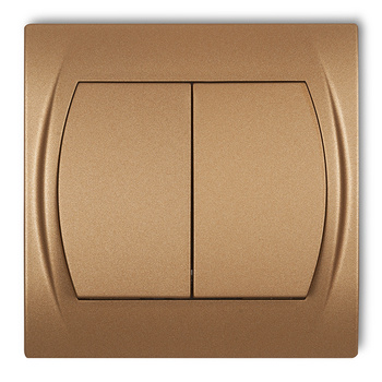 KARLIK LOGO 8LWP-10L.11 Łącznik jednobiegunowy ze schodowym podświetlany (dwa klawisze bez piktogramów