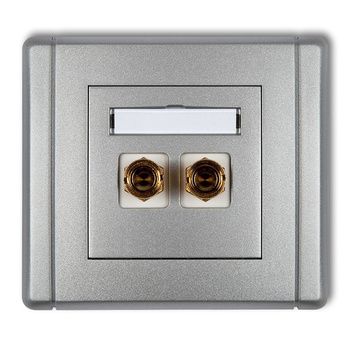 KARLIK FLEXI 7FGG-3  Gniazdo głośnikowe pojedyncze (typu banan - czerwony i czarny