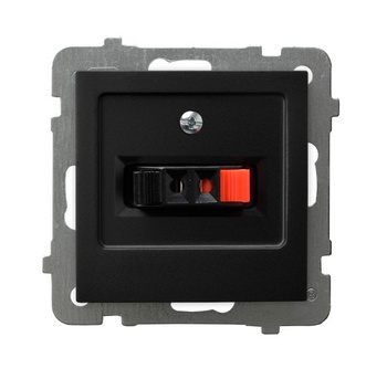 OSPEL AS GG-1G/m/33 Gniazdo głośnikowe pojedyncze czarny mat