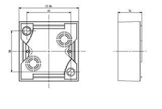 OSPEL IMPRESJA PNP-1Y/18 Puszka instalacyjna pojedyncza srebro