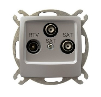 OSPEL KARO GPA-S2S/m/43 Gniazdo RTV-SAT z dwoma wyjściami SAT