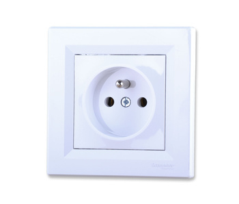 Schneider asfora eph2800121 gniazdo pojedyncze z/u ramka