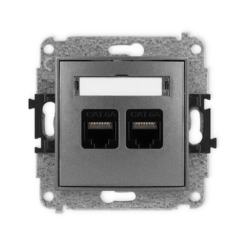 KARLIK MINI 11MGK-8  Gniazdo komputerowe podwójne 2xRJ45