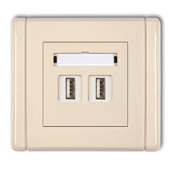 KARLIK FLEXI 1FGUSB-2  Gniazdo podwójne 2xUSB A-A 2.0