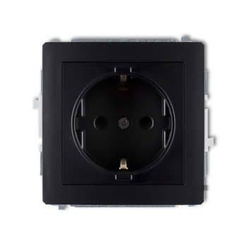 KARLIK DECO 12DGP-1sp  Gniazdo pojedyńcze  z uziemieniem SCHUKO 2P+Z (przesłony torów prądowych)