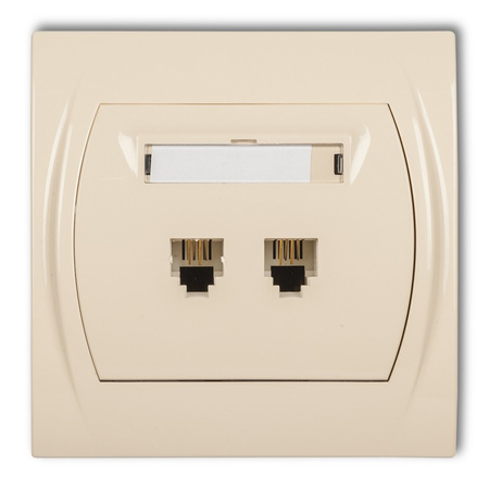 KARLIK LOGO 1LGT-2 Gniazdo telefoniczne podwójne 2xRJ11