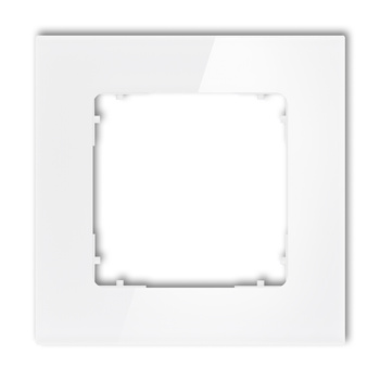 KARLIK ICON 0-0-IRSK-1 Ramka uniwersalna pojedyncza kwadratowa - efekt szkła (ramka: biała; spód: biały)