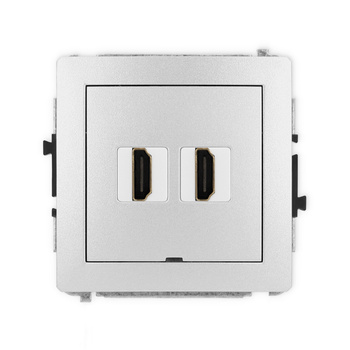 KARLIK DECO 7DHDMIBO-6 Mechanizm gniazda podwójnego HDMI 2.1, 8K, bez pola opisowego