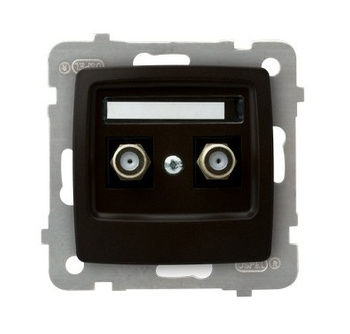 OSPEL KARO GPA-2SF/m/40 Gniazdo antenowe typu F podwójne