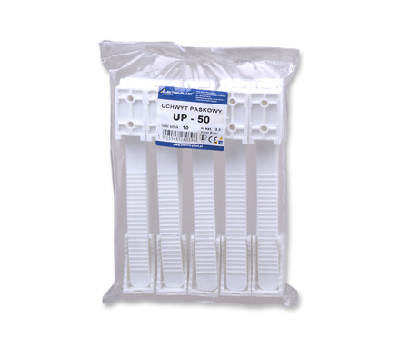 ELEKTRO-PLAST OPATÓWEK Uchwyt paskowy UP-50, kolor: biały, 30-50mm