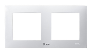 OSPEL SZAFIR RH-2Z/00 Ramka podwójna do łączników IP-44 biały