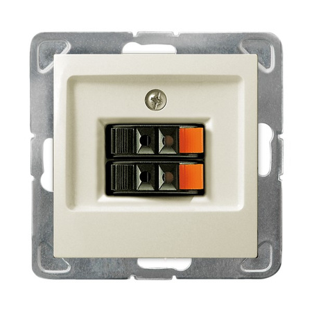 Ospel impresja GG-2Y/m/27 Gniazdo głośnikowe podwójne ecru