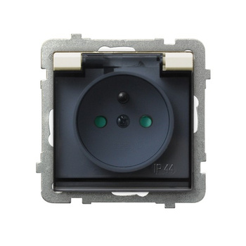 OSPEL SONATA GPH-1RZP/m/27/d Gniazdo bryzgoszczelne z uziemieniem IP-44