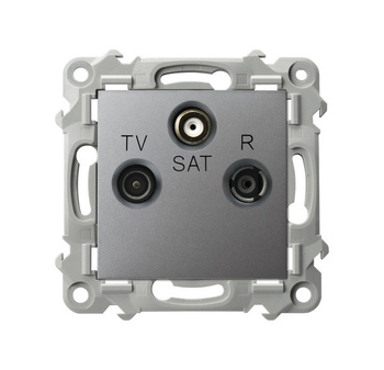 OSPEL SZAFIR GPA-ZS/m/70 Gniazdo RTV-SAT końcowe szary