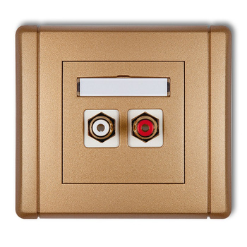 KARLIK FLEXI 8FGRCA-2  Gniazdo podwójne RCA (typu cinch - biały i czerwony