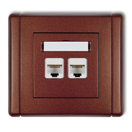 KARLIK FLEXI 9FGK-6 Gniazdo komputerowe podwójne 2xRJ45