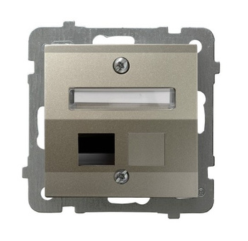 OSPEL AS GPK-1GS/p/45 Obudowa gniazda Keystone skośna satyna light